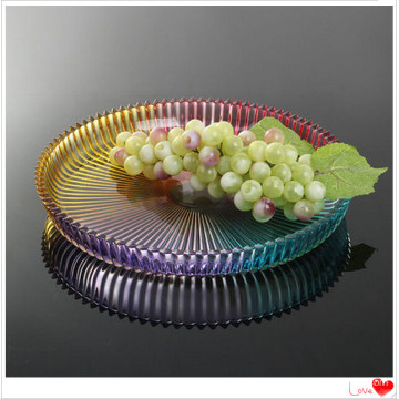 Bunte angepasste Dekoration Crystal Glass Fruit Bowl